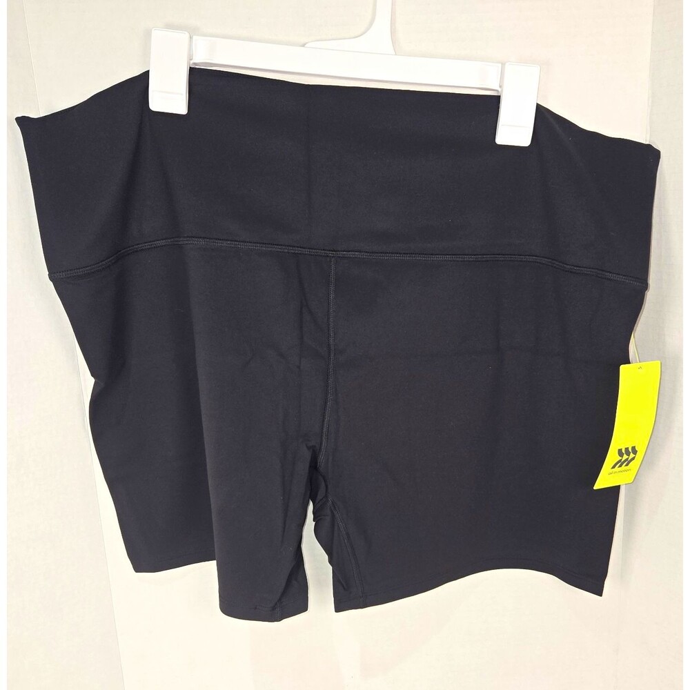 All in Motion Black Biker Shorts Pull On Stretch Knit 10" Inseam Women's 4X Plus